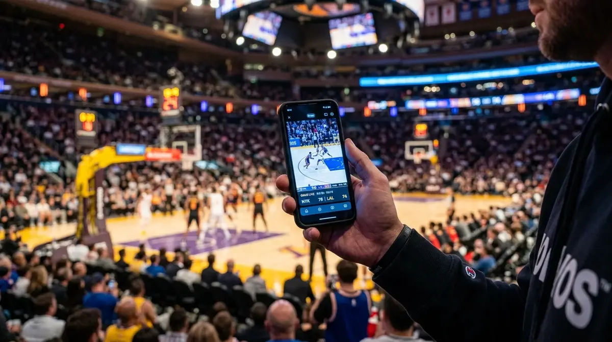 Pantalla de apuestas en directo durante un partido de la Liga Endesa con cuotas en vivo y mercados live